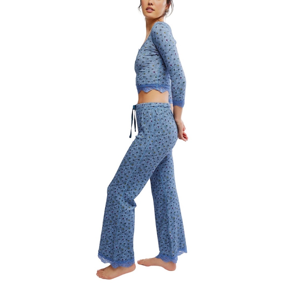 Free People Intimately Stolen Dance Classic Fit Pajama Set L NWT - Picture 2 of 7
